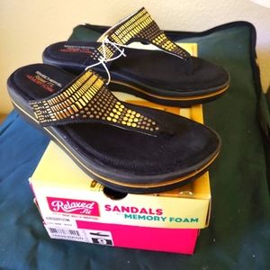 Skechers relaxed fit memory foam sandals